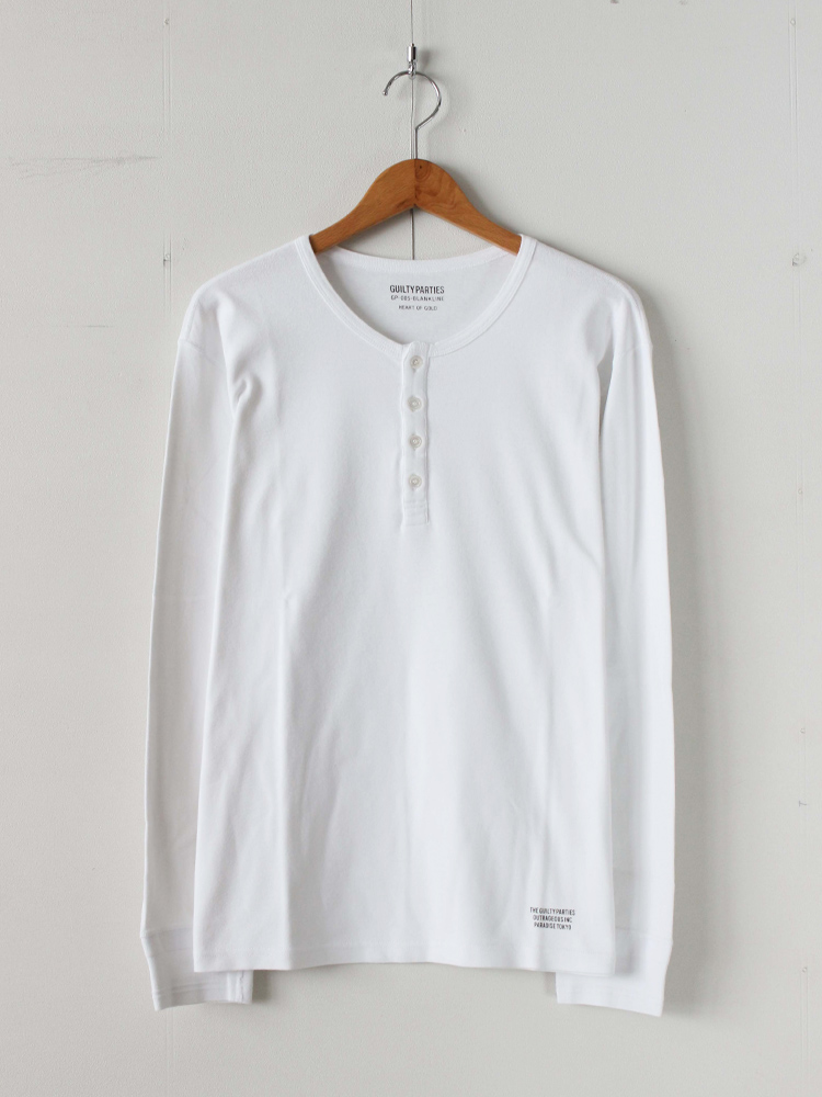 WACKO MARIA｜FRAISU HENLY NECK UNDER SHIRT #WHITE – cocorozashi