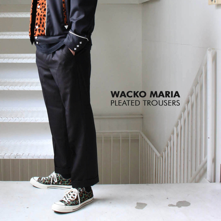 wacko maria pleated trousers Sスラックス-