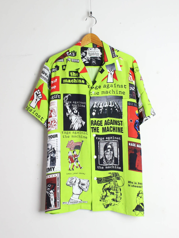 WACKO MARIA｜RAGE AGAINST THE MACHINE | S/S HAWAIIAN SHIRT #GREEN