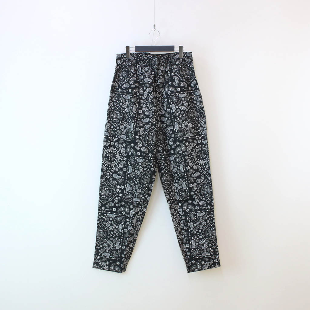 COOKMAN｜CHEF PANTS (PAISLEY) BLACK [23101899] cocorozashi