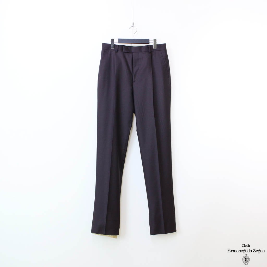 WACKO MARIA ワコマリア 20SS Ermenegildo Zegna PLEATED TROUSERS (TYPE-1) エルメネジルドゼニア プリーツトラウザーズパンツ スラックスパンツ タックパンツ ネイビー