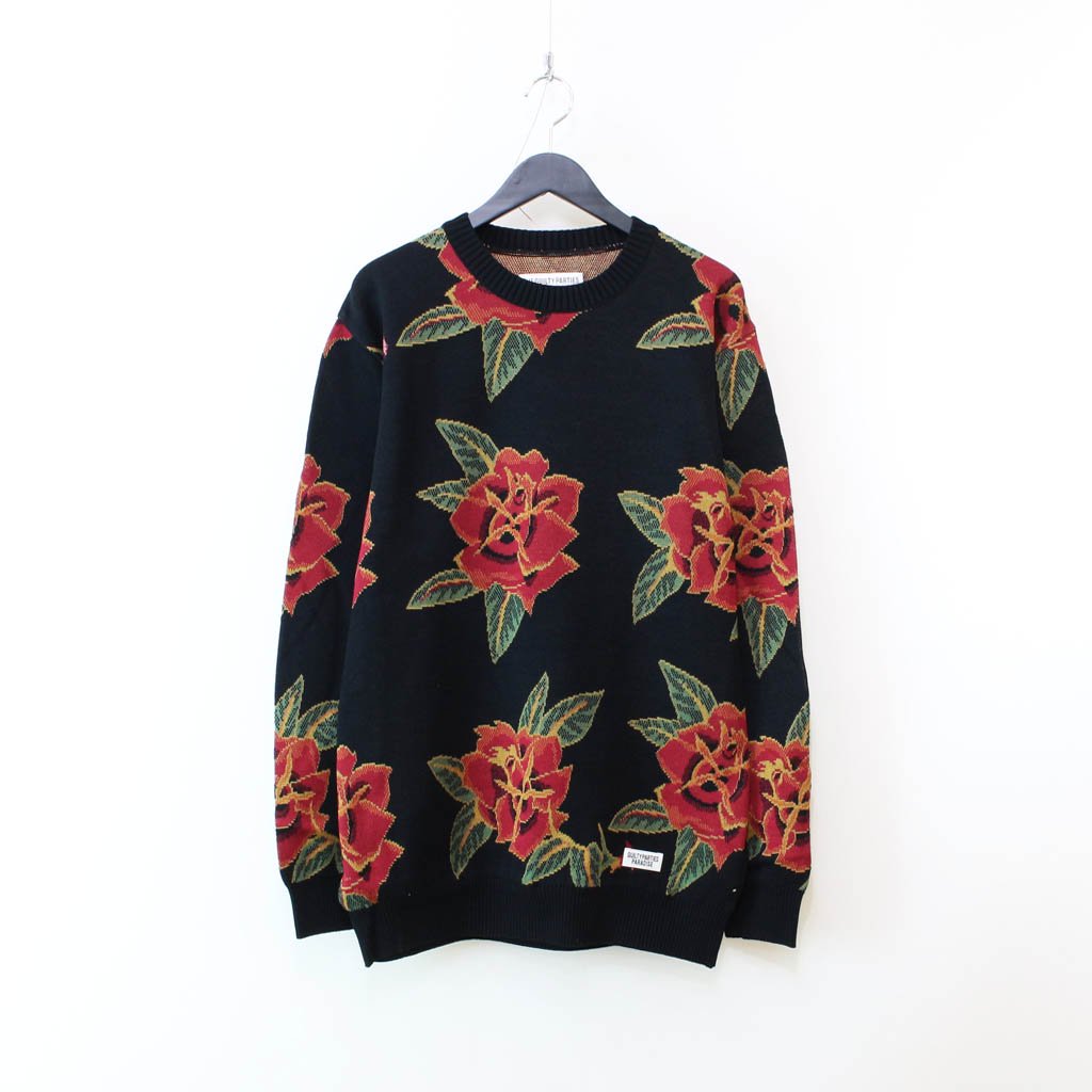 ワコマリアwackomaria FLOWER JACQUARD SWEATER - ニット/セーター