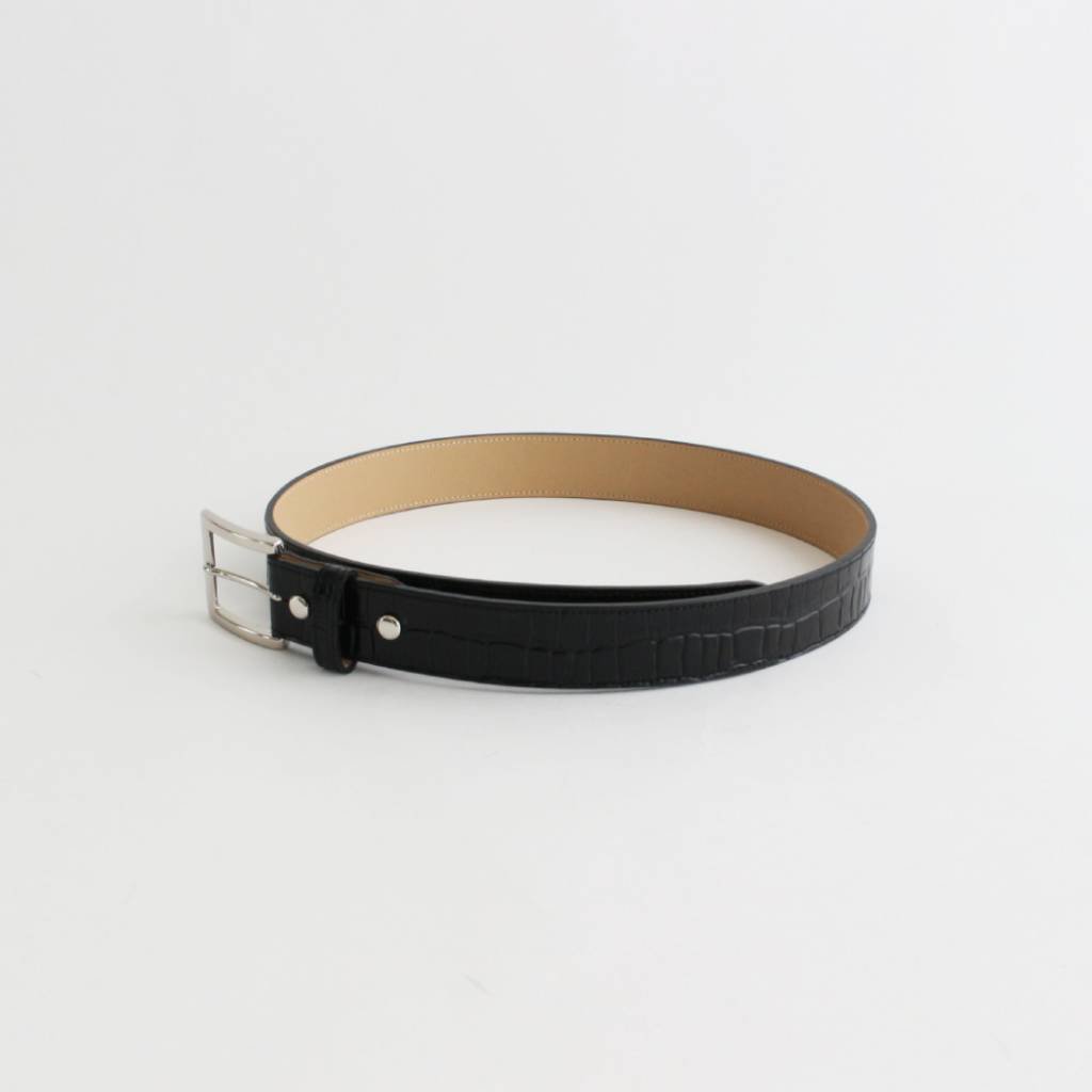 WACKO MARIA｜CROCODILE BELT #BLACK [WMGP-BL05] – cocorozashi