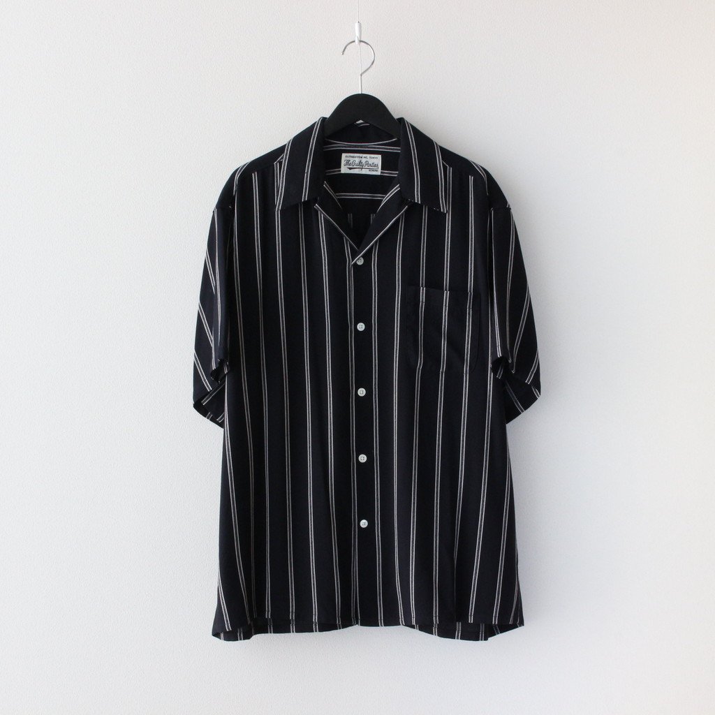 WACKOMARIA STRIPED OPEN COLLAR SHIRT Ｓ | nate-hospital.com