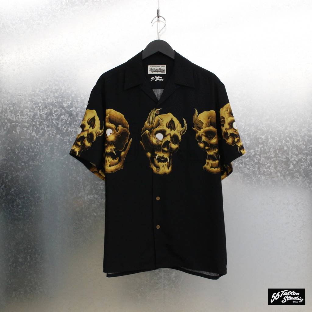 WACKO MARIA｜56 TATTOO STUDIO | S/S HAWAIIAN SHIRT #BLACK [56TS-WM ...