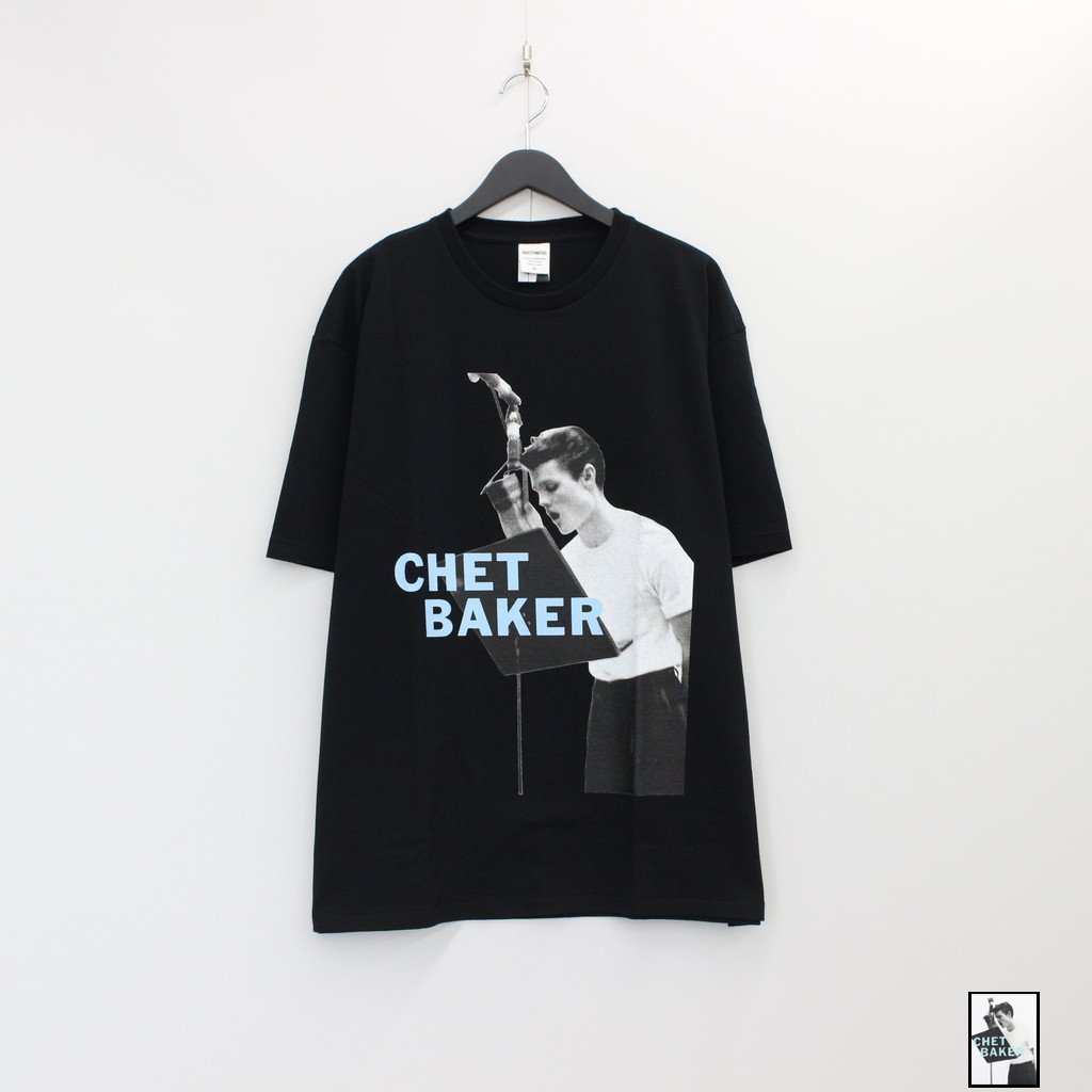 CHET BAKER | WASHED HEAVY WEIGHT CREW NECK T-SHIRT (TYPE 3) #BLACK