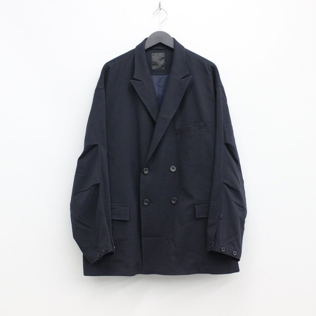 TECH DOUBLE-BREASTED JACKET FLANNEL #D-NAVY [BJ-56022W] – cocorozashi