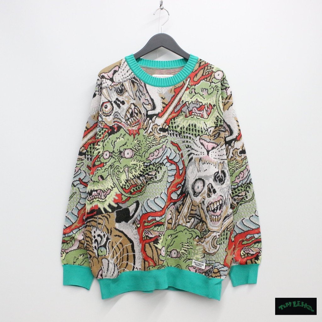 TIM LEHI | JACQUARD SWEATER -TYPE 1- #GREEN [22FW-WMK-KN14