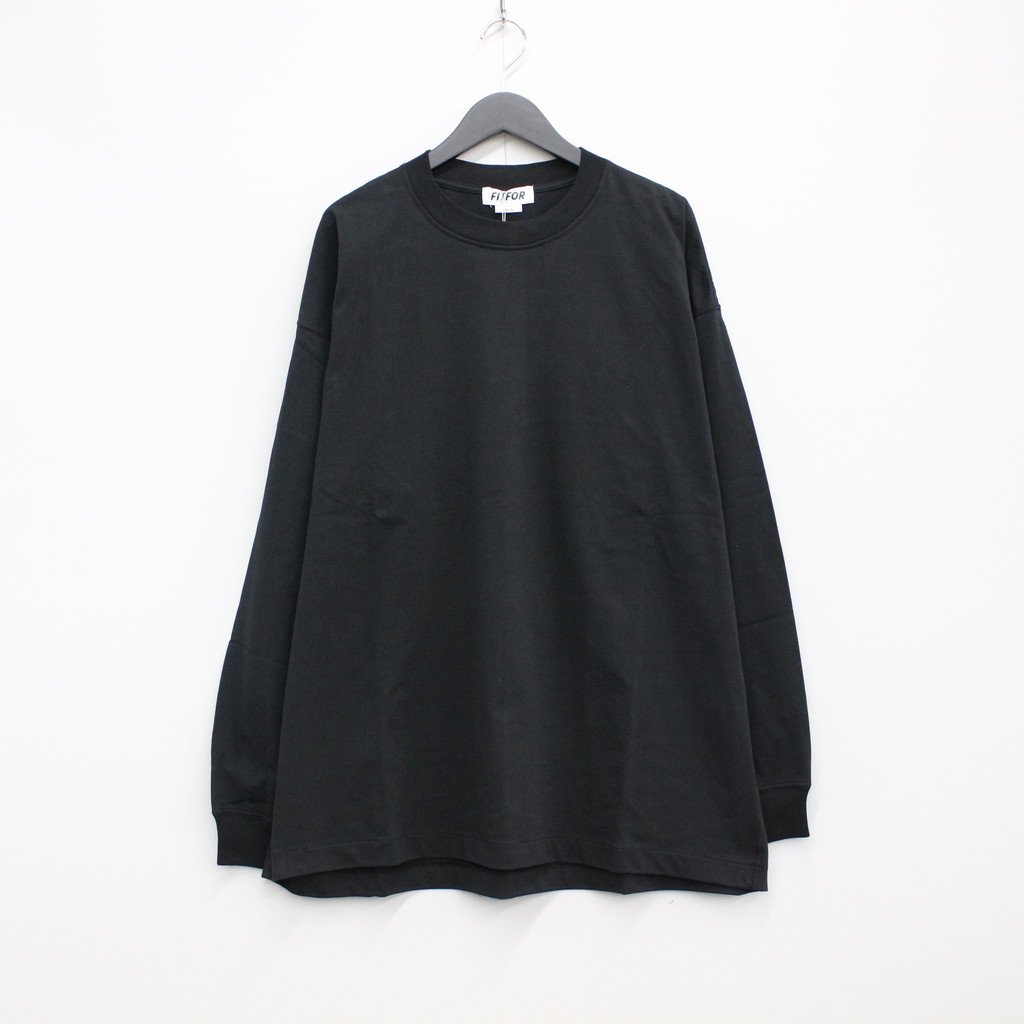 WIDE LONG SLEEVE TEE #BLACK [208] – cocorozashi