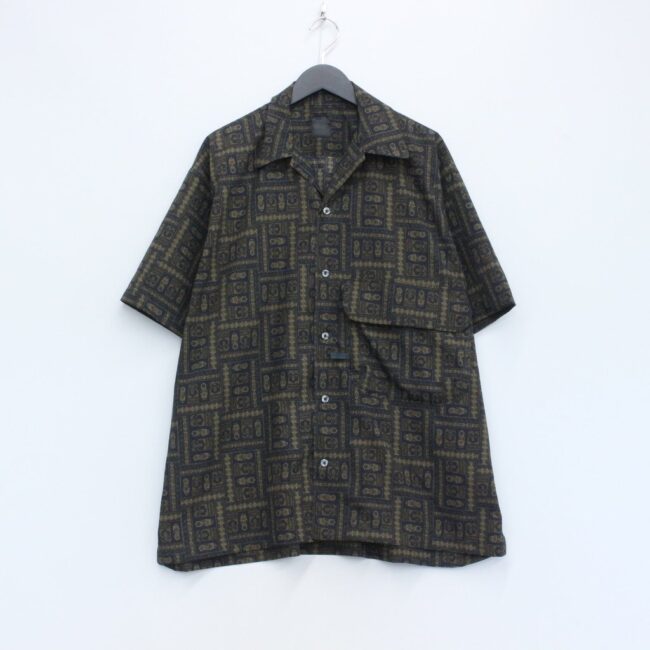 TECH SPORTS OPEN COLLAR SHIRTS S/S #CHARCOAL [BE-89023]