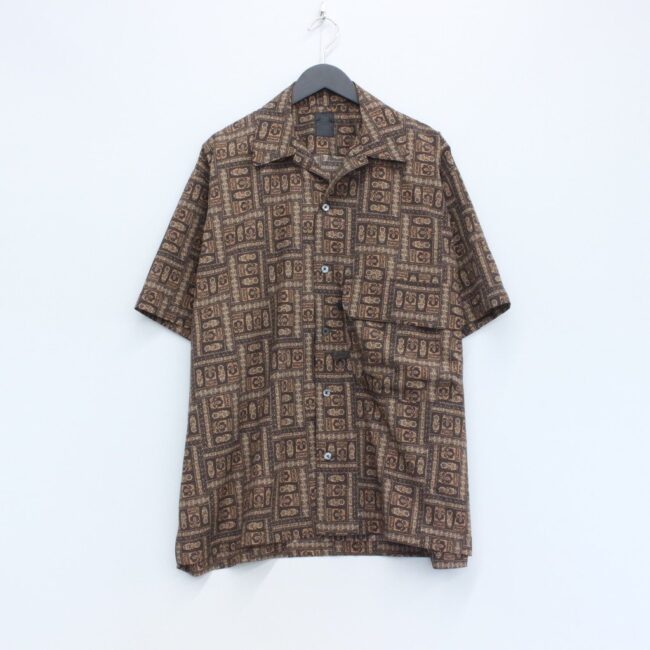 TECH SPORTS OPEN COLLAR SHIRTS S/S #BROWN [BE-89023]