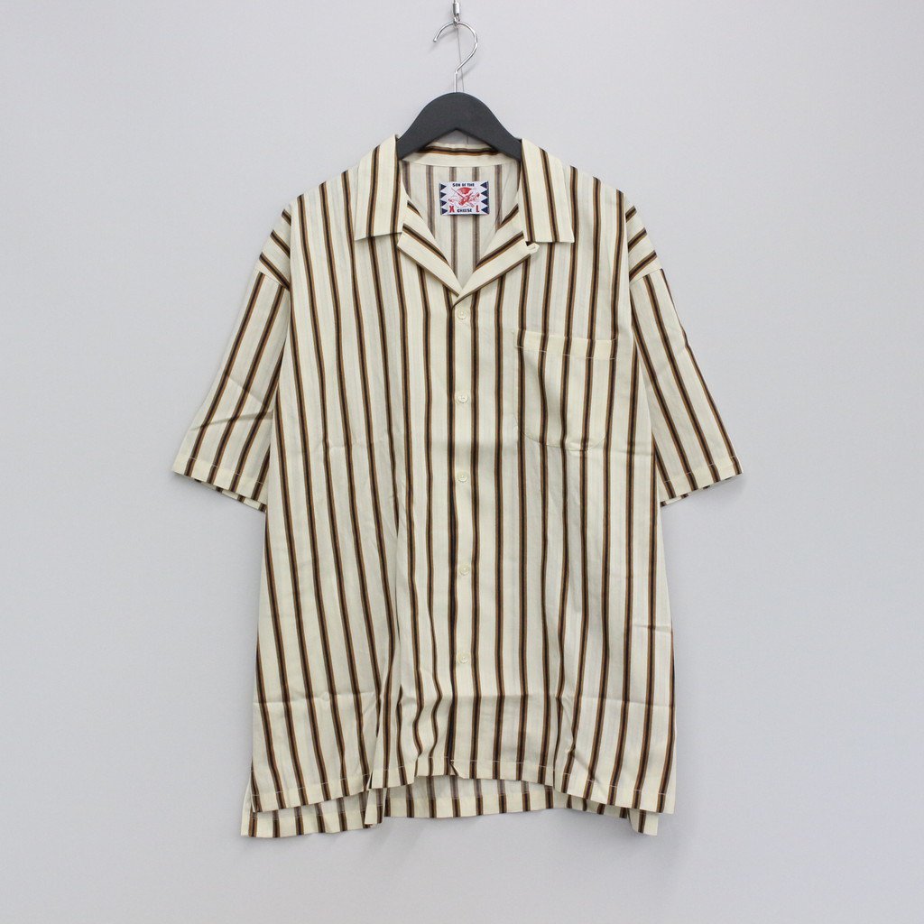 STRIPE JACQUARD SHIRT #BEIGE [SC2310-SH010] – cocorozashi