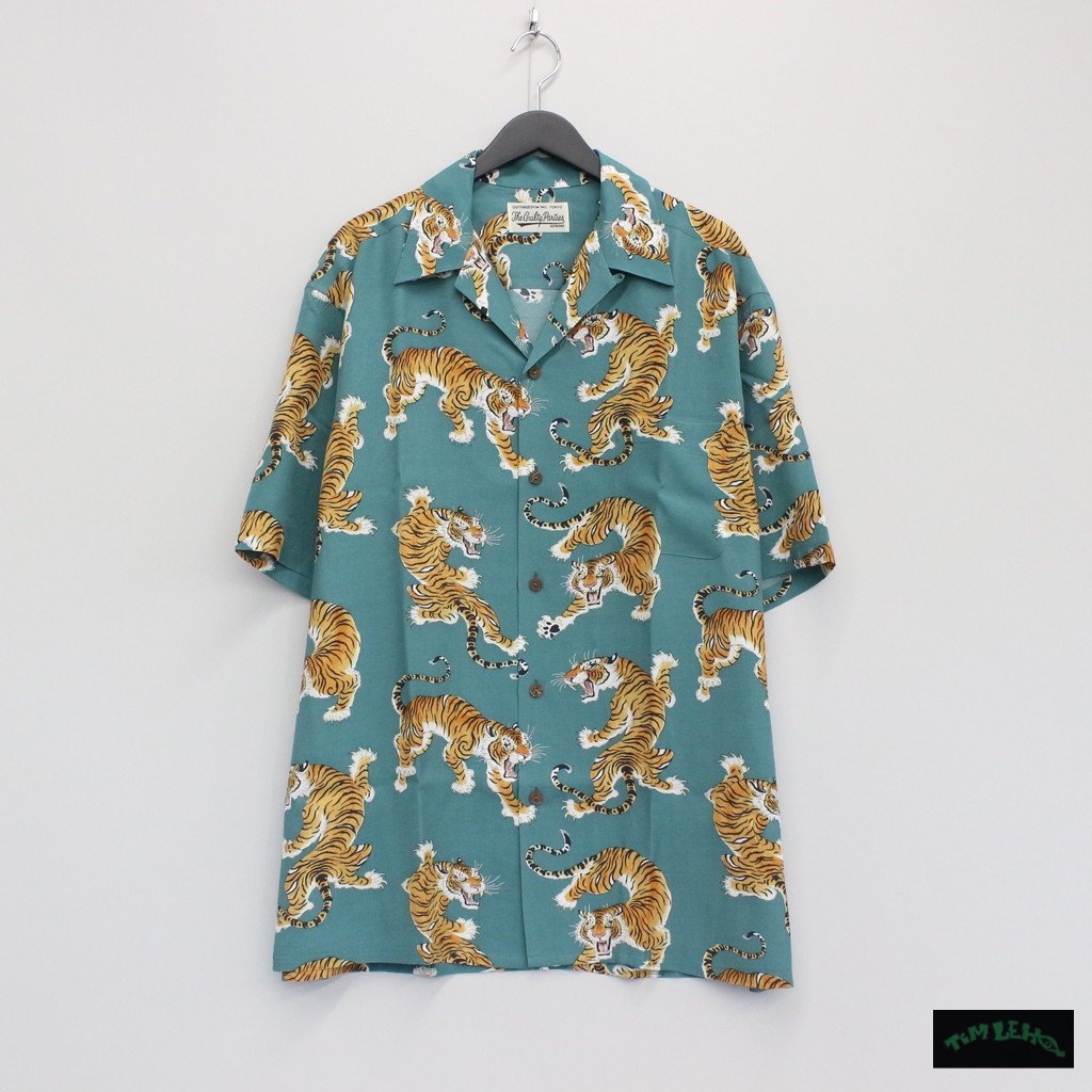 TIM LEHI | S/S HAWAIIAN SHIRT -TYPE 4- #GREEN [23SS-WMS-HI09 ...