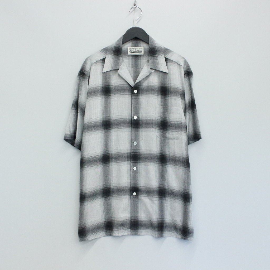 メーカー公式ショップOMBRE CHECK OPEN S COLLAR SHIRT S シャツ | sos