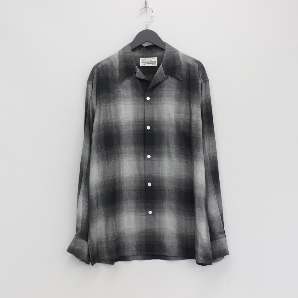 60'S OMBRAY CHECK OPEN COLLAR SHIRTS